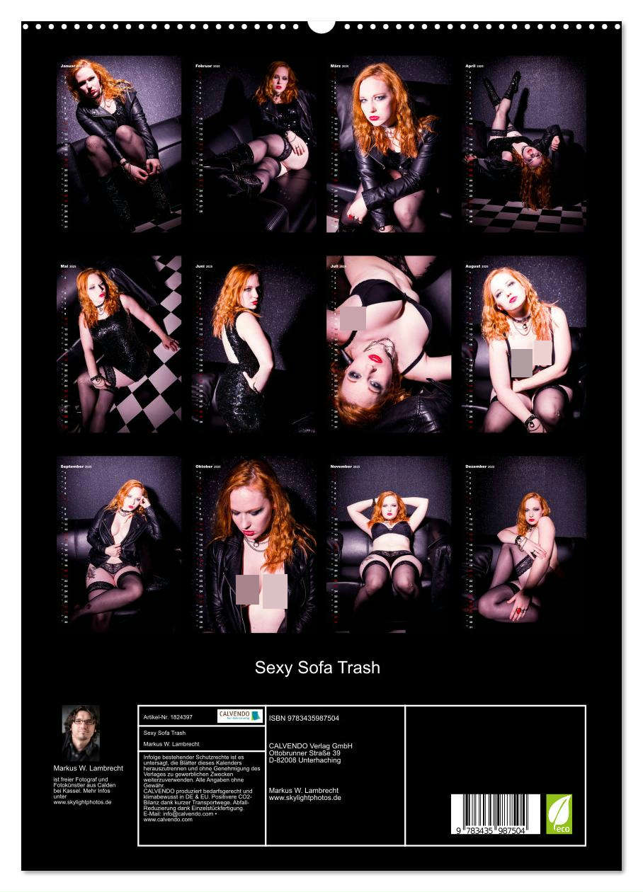 Beispielinhalt (Bild) Sexy Sofa Trash (hochwertiger Premium Wandkalender 2025 DIN A2 hoch), Kunstdruck in Hochglanz