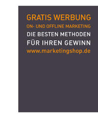 Vorderes Coverbild Gratis Werbung On- und Offline Marketing