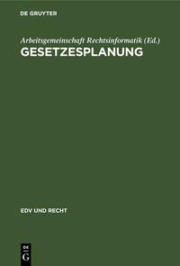 Vorderes Coverbild Gesetzesplanung