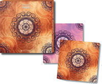 Vorderes Coverbild Der Zauber Indiens - Untersetzer orange (2er Set)