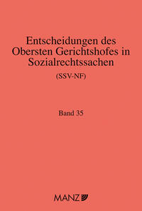 Vorderes Coverbild Entscheidungen des obersten Gerichtshofes in Sozialrechtssachen SSV-NF
