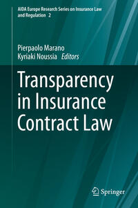 Vorderes Coverbild Transparency in Insurance Contract Law