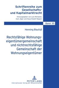 Vorderes Coverbild Rechtsfähige Wohnungseigentümergemeinschaft und nichtrechtsfähige Gemeinschaft der Wohnungseigentümer