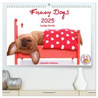 Vorderes Coverbild Funny Dogs (hochwertiger Premium Wandkalender 2025 DIN A2 quer), Kunstdruck in Hochglanz