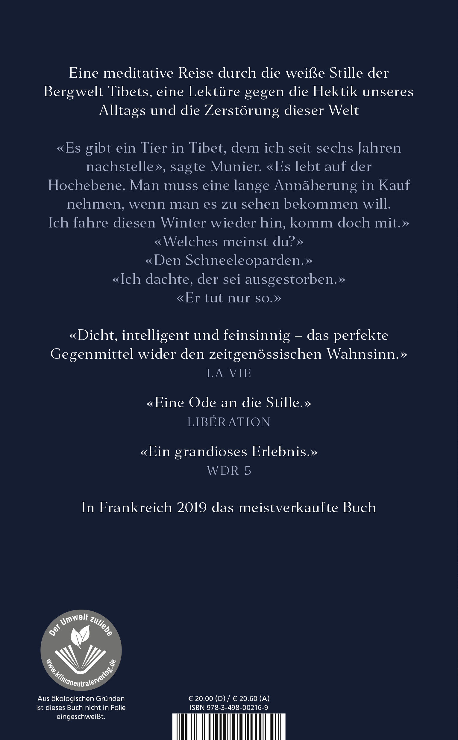 Rückseitencover Der Schneeleopard