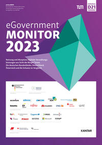 Vorderes Coverbild eGovernment MONITOR 2023