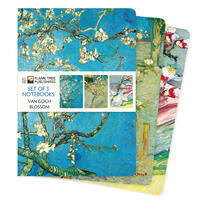 Vorderes Coverbild Dreier Set DIN-A5-Format-Notizbücher: Vincent van Gogh, Blüten