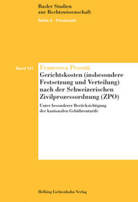 Vorderes Coverbild Gerichtskosten (insbesondere Festsetzung und Verteilung) nach der Schweizerischen Zivilprozessordnung (ZPO)