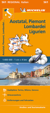 Vorderes Coverbild Michelin Aostatal, Piemont, Lombardei und Ligurien