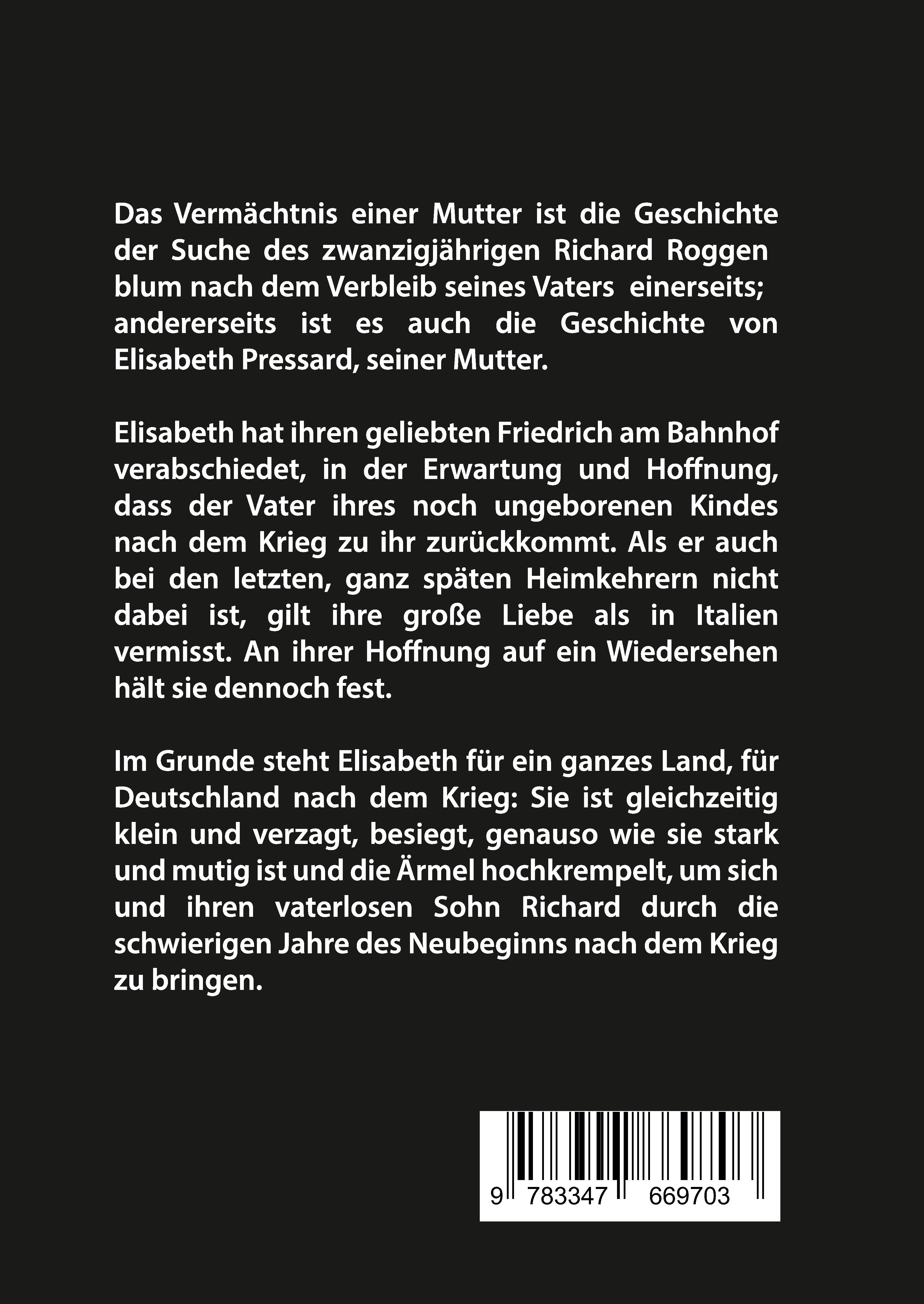 Rückseitencover Vermächtnis einer Mutter