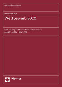 Vorderes Coverbild Monopolkommission Hauptgutachten / Hauptgutachten. Wettbewerb 2020