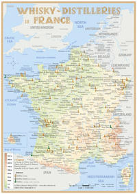 Vorderes Coverbild Whisky Distilleries France and BeNeLux - Tasting Map