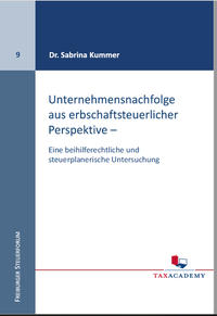 Vorderes Coverbild Unternehmensnachfolge aus erbschaftsteuerlicher Perspektive
