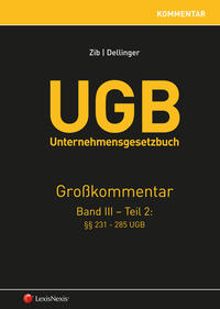 Vorderes Coverbild UGB Großkommentar / UGB Unternehmensgesetzbuch Kommentar - Band III/Teil 2