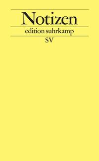 Vorderes Coverbild Notizbuch edition suhrkamp gelb
