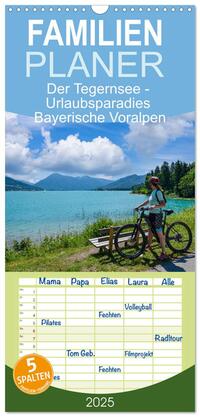 Vorderes Coverbild Familienplaner 2025 - Der Tegernsee - Urlaubsparadies Bayerische Voralpen mit 5 Spalten (Wandkalender, 21 x 45 cm) CALVENDO