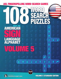 Vorderes Coverbild ASL Fingerspelling Games – 108 Word Search Puzzles with the American Sign Language Alphabet
