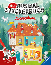 Vorderes Coverbild Mein Ausmalstickerbuch - Zwergenhaus