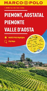 Vorderes Coverbild MARCO POLO Regionalkarte Italien 01 Piemont, Aostatal 1:200.000