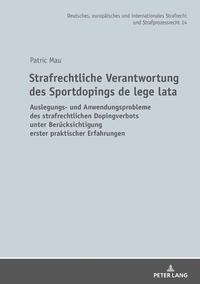 Vorderes Coverbild Strafrechtliche Verantwortung des Sportdopings de lege lata