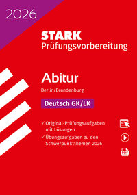 Vorderes Coverbild STARK Deutsch - Abitur 2026 Berlin/Brandenburg - Prüfungsvorbereitung