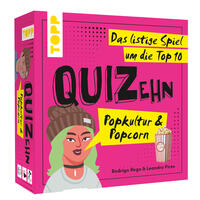 Vorderes Coverbild QUIZehn – Popkultur & Popcorn. Das listige Spiel um die Top 10