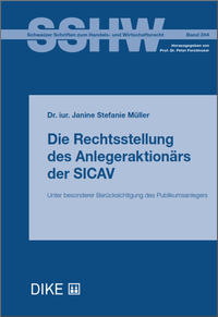 Vorderes Coverbild Die Rechtsstellung des Anlegeraktionärs der SICAV