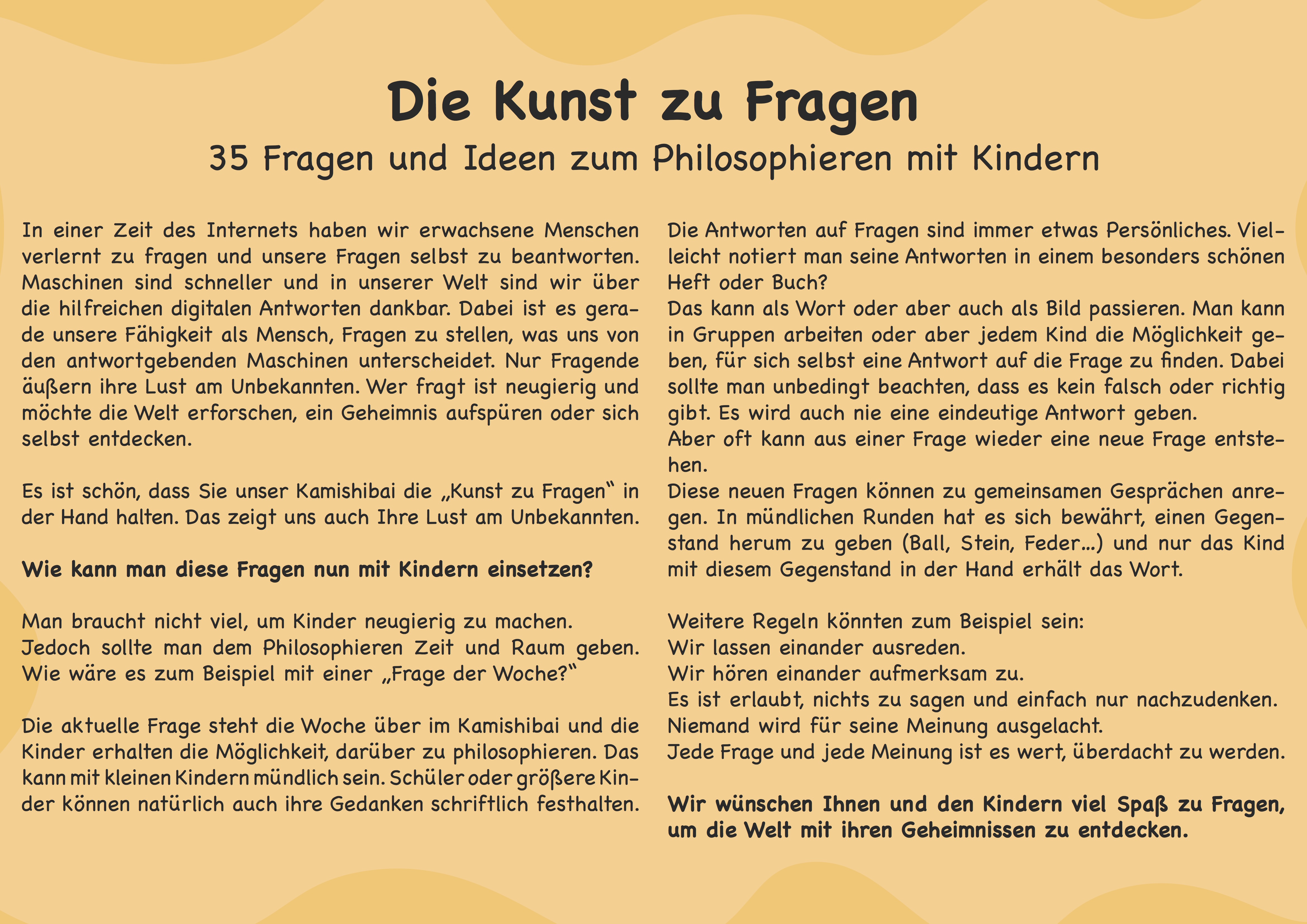 Rückseitencover Die Kunst zu Fragen