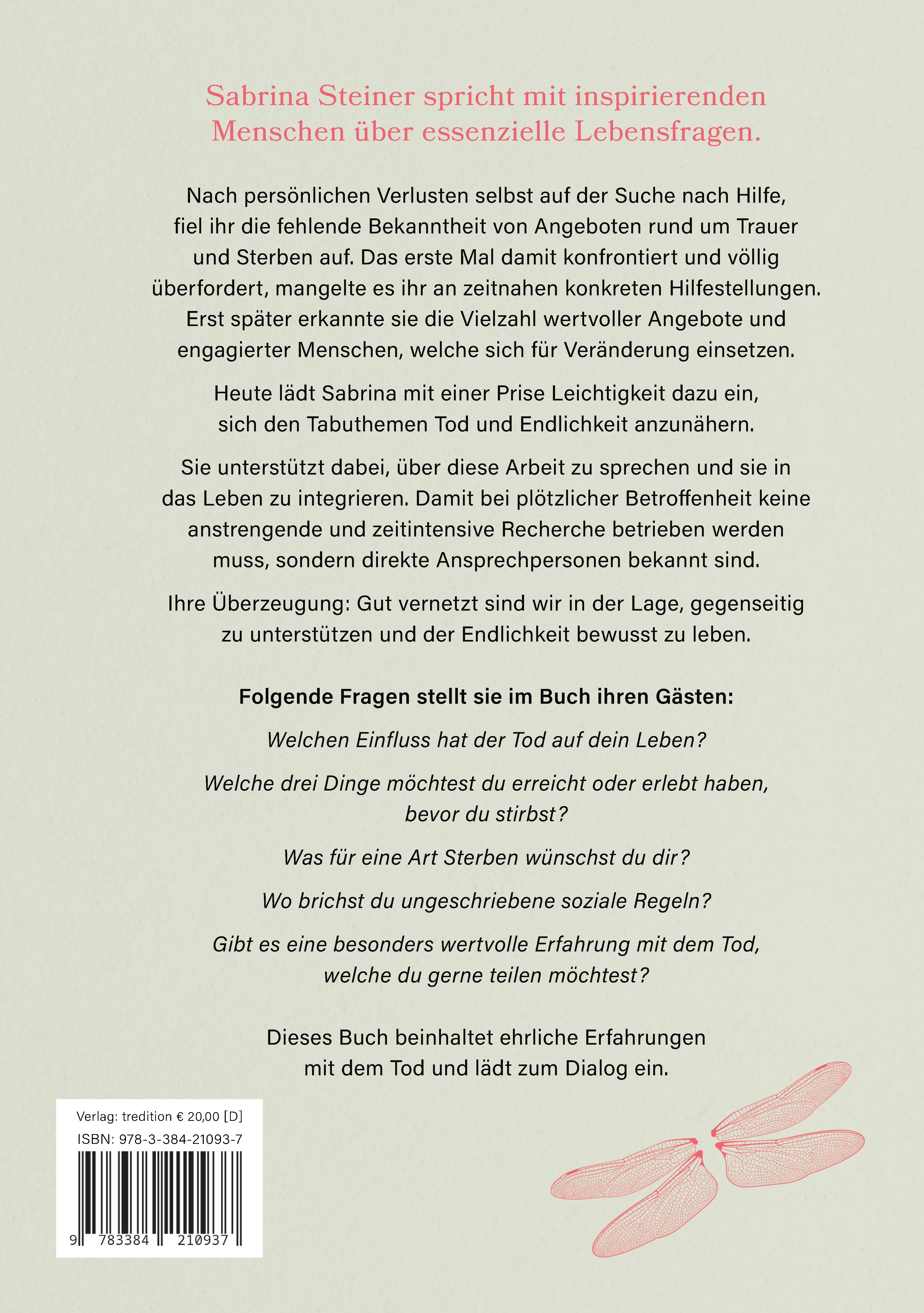 Rückseitencover fertig. Das Leben ist tödlich - darüber reden nicht
