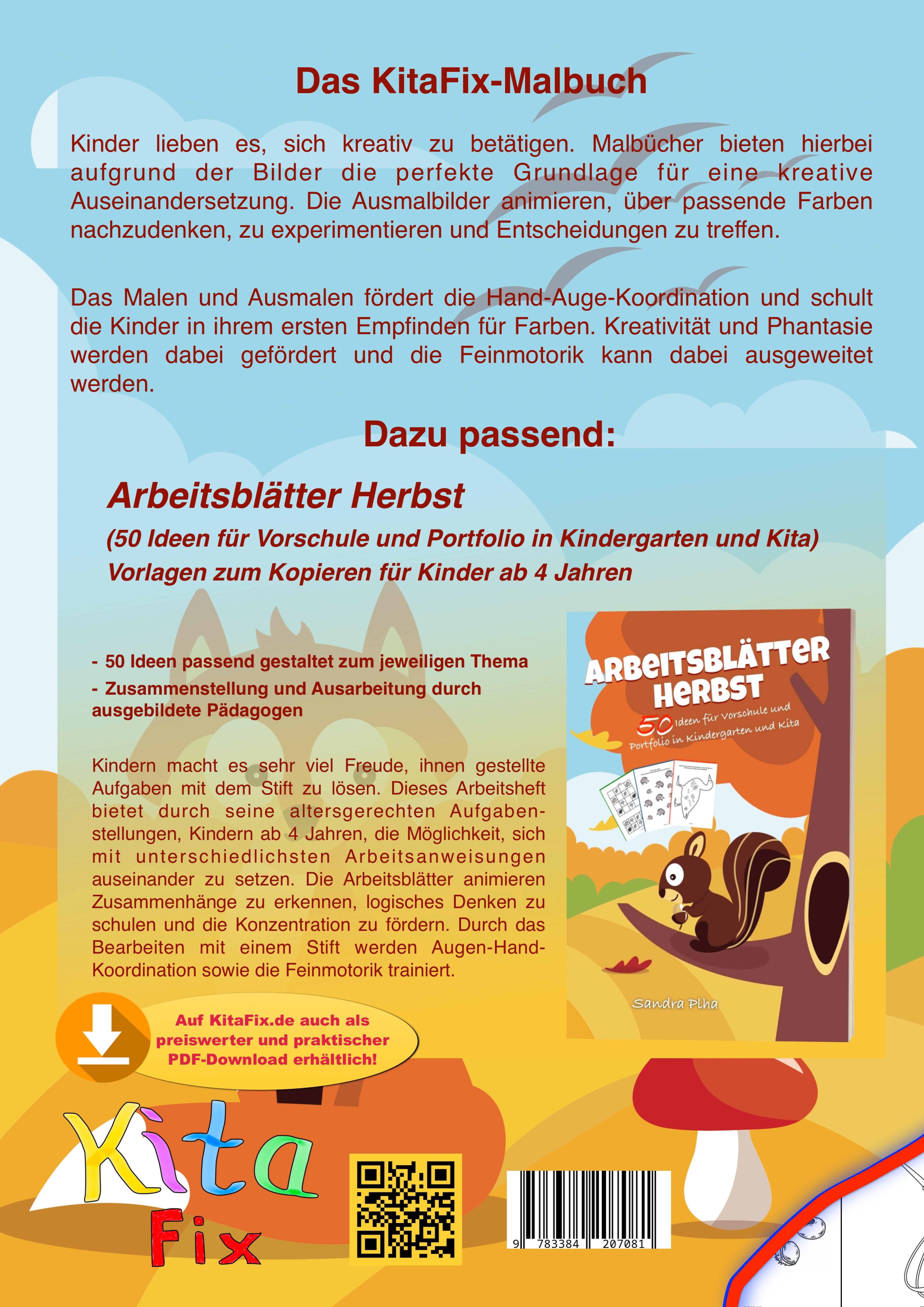 Rückseitencover KitaFix Malbuch Herbst