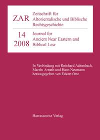 Vorderes Coverbild Zeitschrift für Altorientalische und Biblische Rechtsgeschichte 14 (2008)