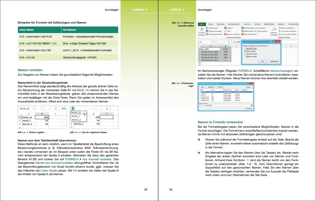 Beispielinhalt (Bild) Sonderausgabe: Excel Formeln und Funktionen professionell einsetzen