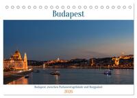 Vorderes Coverbild Budapest: zwischen Parlamentsgebäude und Burgpalast (Tischkalender 2026 DIN A5 quer), CALVENDO Monatskalender
