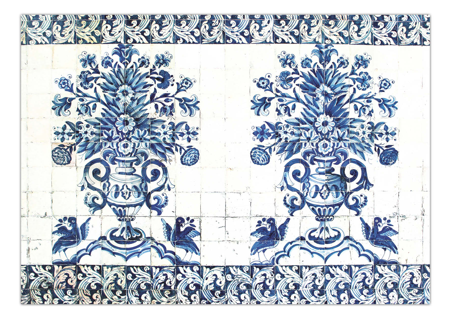 Beispielinhalt (Bild) AZULEJOS 1, Tischdeko-Block, 4 x 12 Blatt