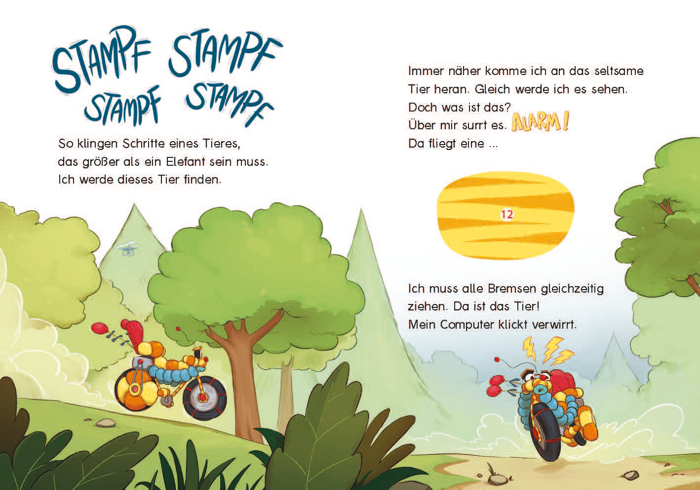Beispielinhalt (Bild) Tom Turbo - Lesestark - Das Ungeheuer im Waldsee