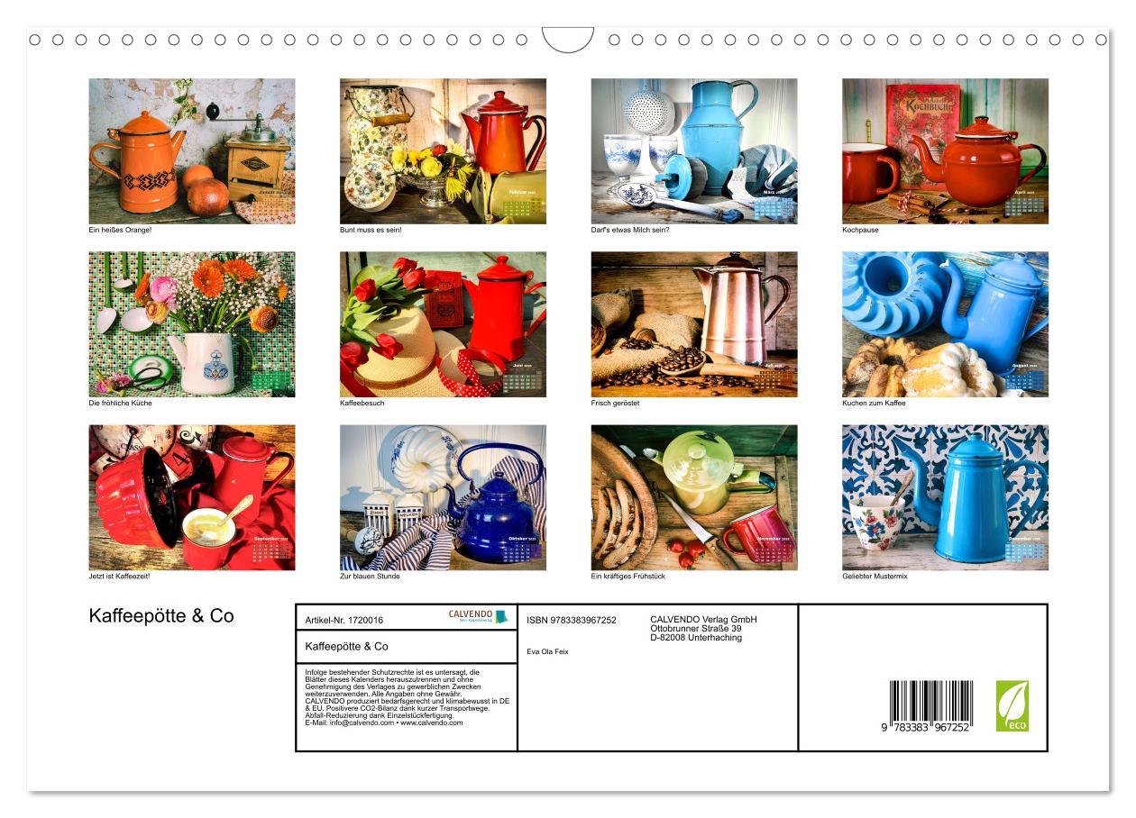 Beispielinhalt (Bild) Kaffeepötte & Co (Wandkalender 2025 DIN A3 quer), CALVENDO Monatskalender