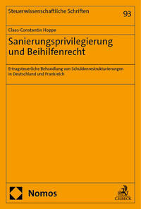 Vorderes Coverbild Sanierungsprivilegierung und Beihilfenrecht