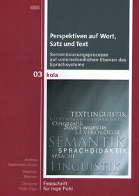 Vorderes Coverbild Perspektiven auf Wort, Satz und Text