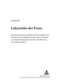 Vorderes Coverbild Labyrinthe der Prosa
