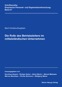 Vorderes Coverbild Die Rolle des Betriebsleiters im mittelständischen Unternehmen
