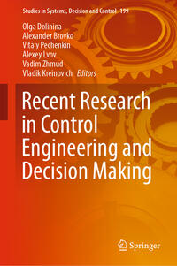 Vorderes Coverbild Recent Research in Control Engineering and Decision Making