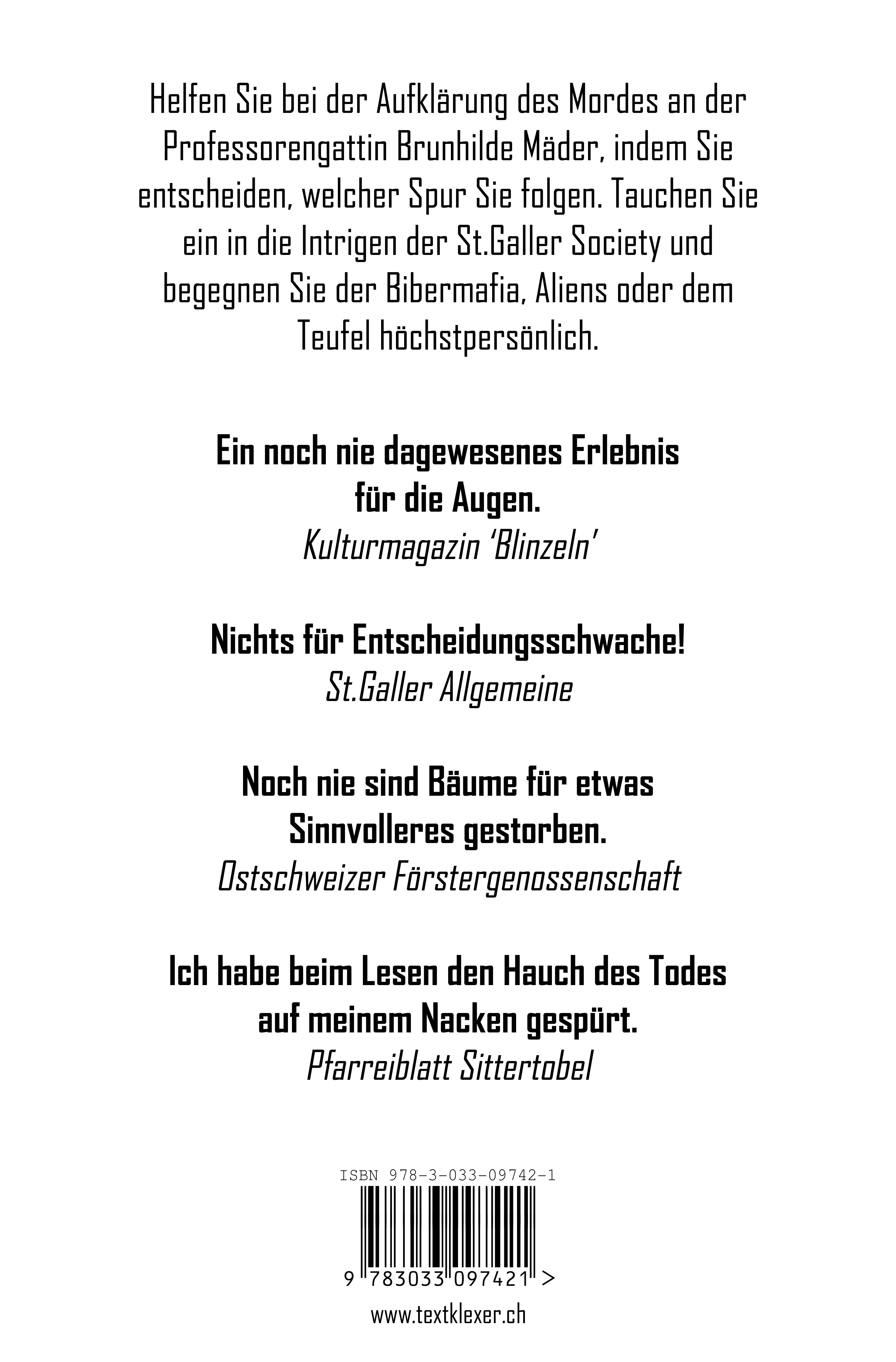 Rückseitencover Wege eines Verbrechens
