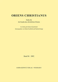Vorderes Coverbild Oriens Christianus 86 (2002)