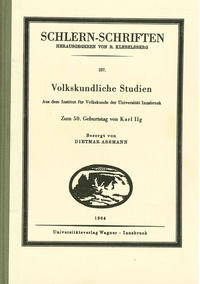 Vorderes Coverbild Volkskundliche Studien