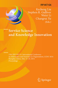 Vorderes Coverbild Service Science and Knowledge Innovation