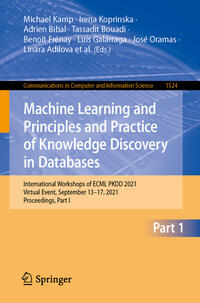 Vorderes Coverbild Machine Learning and Principles and Practice of Knowledge Discovery in Databases