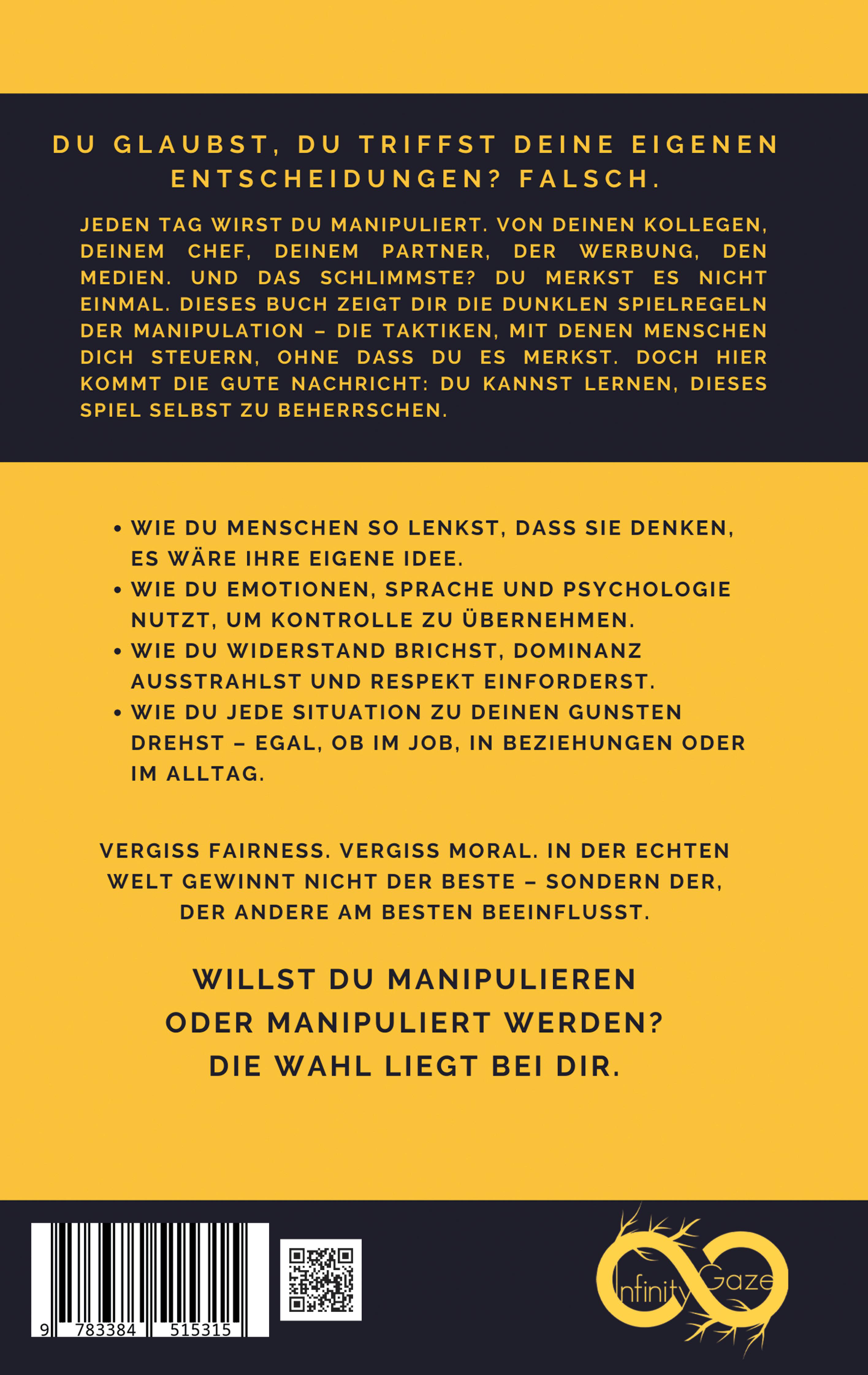 Rückseitencover Manipuliere oder werde manipuliert