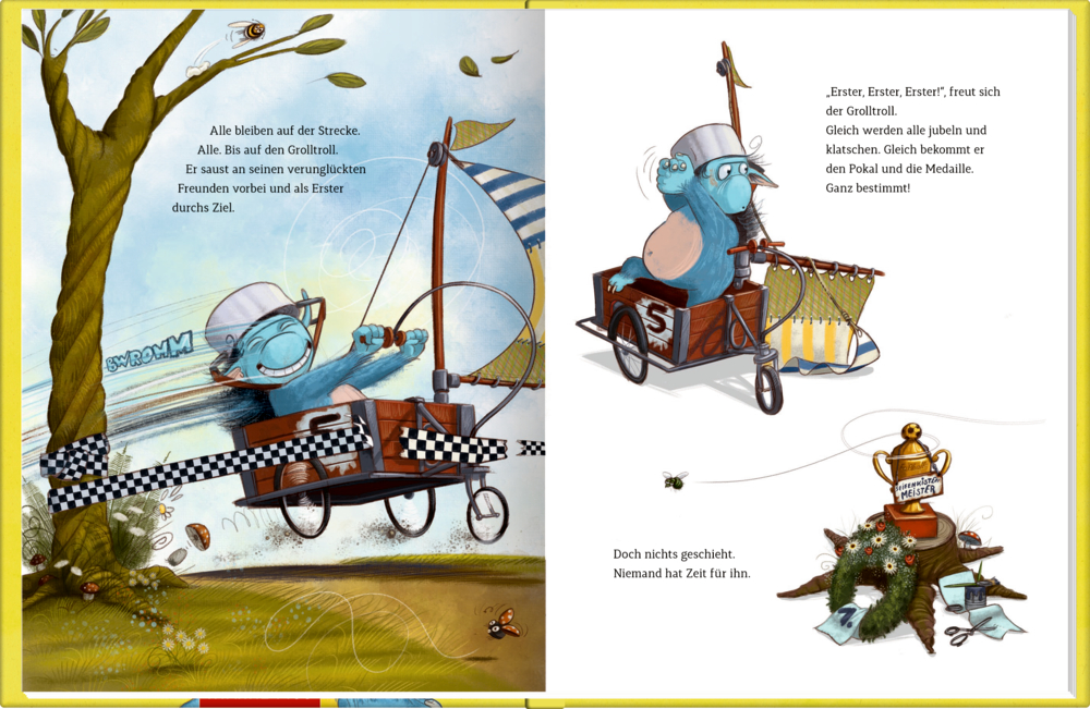 Beispielinhalt (Bild) Der Grolltroll ... will Erster sein! (Bd. 3)