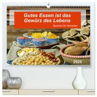Vorderes Coverbild Gutes Essen ist das Gewürz des Lebens (hochwertiger Premium Wandkalender 2025 DIN A2 quer), Kunstdruck in Hochglanz