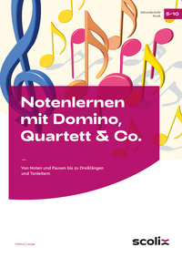 Vorderes Coverbild Notenlernen mit Domino, Quartett & Co.